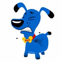 Gif animé puce chien